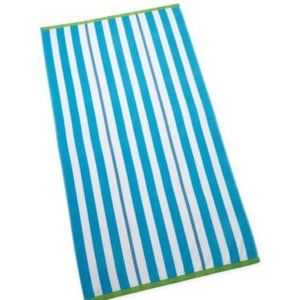 Martha Stewart Beach Towel Cabana Stripe Blue